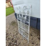 White folding wrought iron shelf
