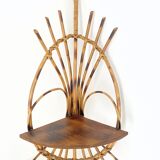 Rattan corner shelf