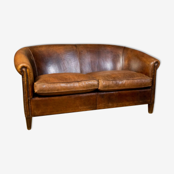 Vintage sheep leather sofa