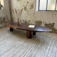 Table basse années 50 plateau bois exotique XXL