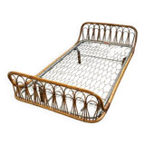 Vintage rattan bed 90x190cm