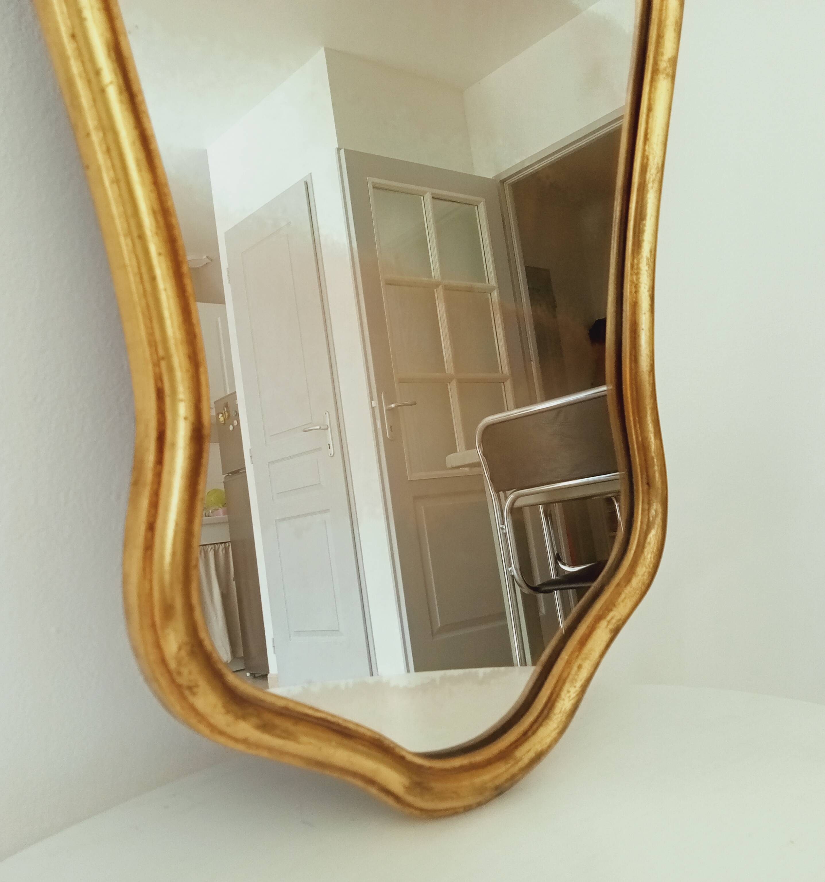 Golden baroque mirror 60s 66*44cm