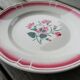 Lot de 2 plats ronds décor fleuri
