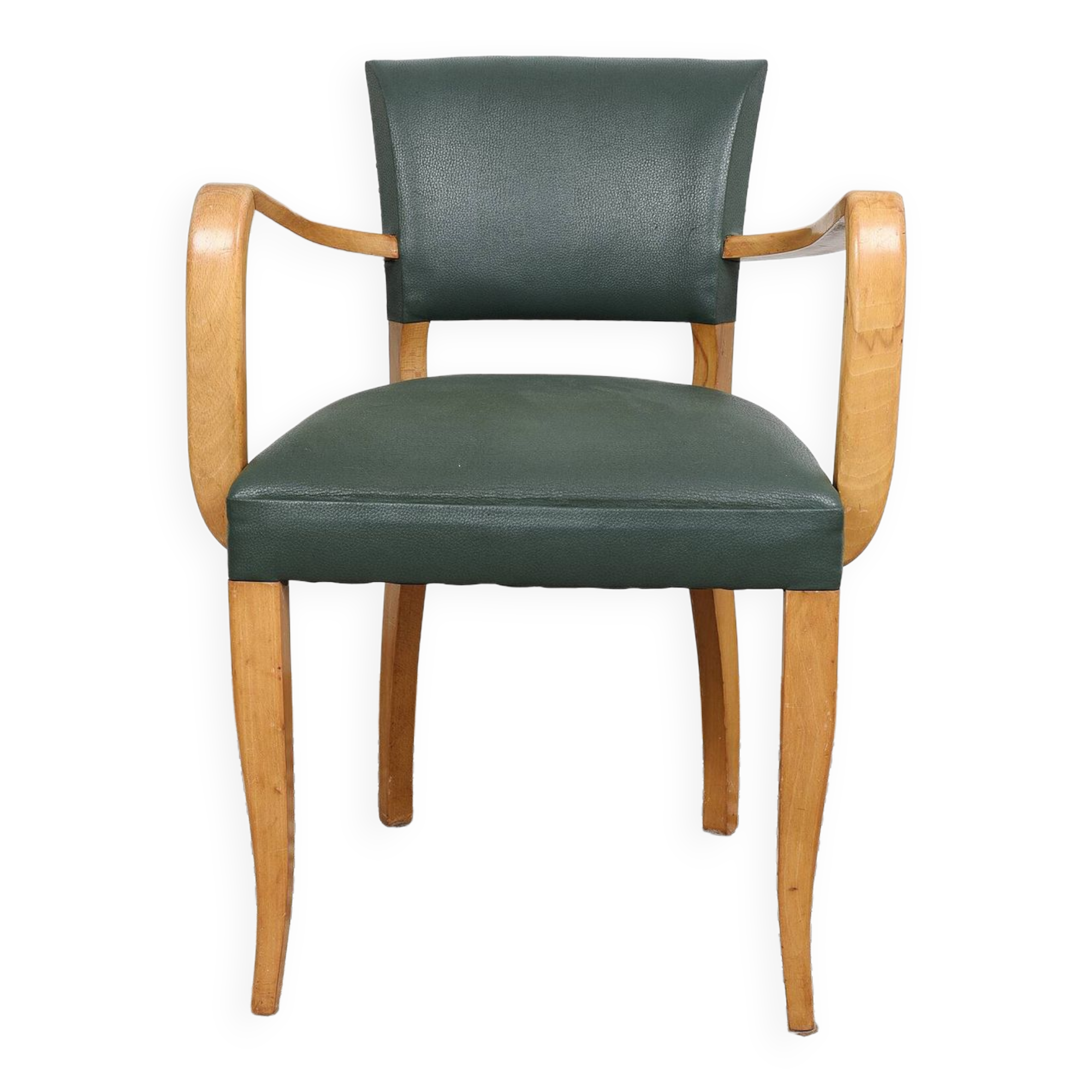 Fauteuil bridge moleskine vert