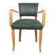 Fauteuil bridge moleskine vert