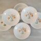 Assiettes creuses en faïence Lunéville Badonviller k & g décor tulipe vintage