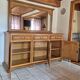 Rustic style buffet with mirror – Solid wood – Very good condition