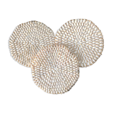 3 shell table mats, 70s