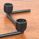 Mid-century Danish minimalist metal candlestick from the 1960s.