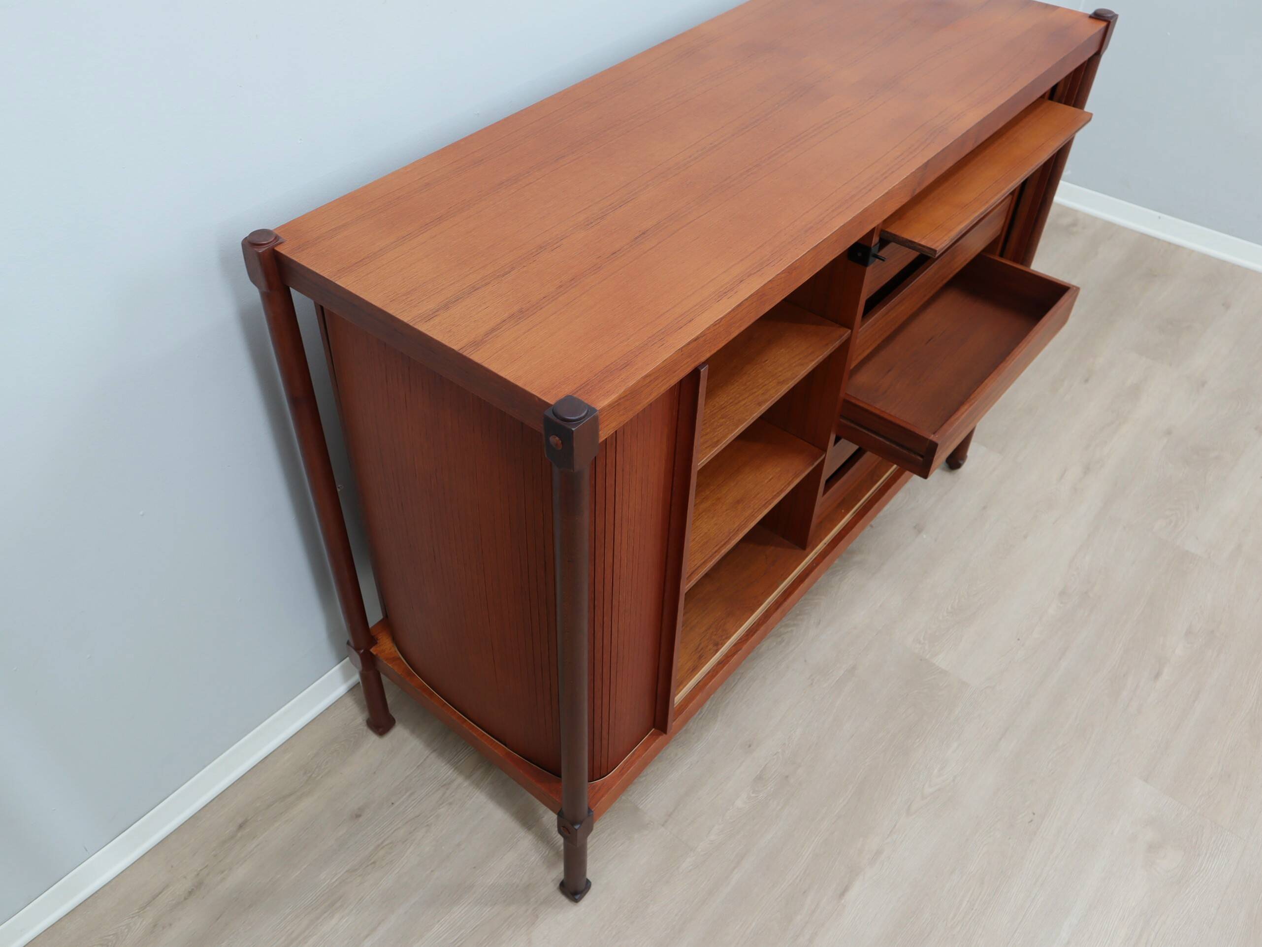 1950s mid-century teak storage cabinet bar F.lli Proserpio