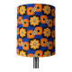 Lampshade blue daisy h40 d30 vintage 70's