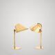 Brass table lamp by Paavo Tynell, 1950s mid-century modern.