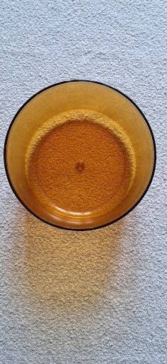 Vintage tempered glass salad bowl