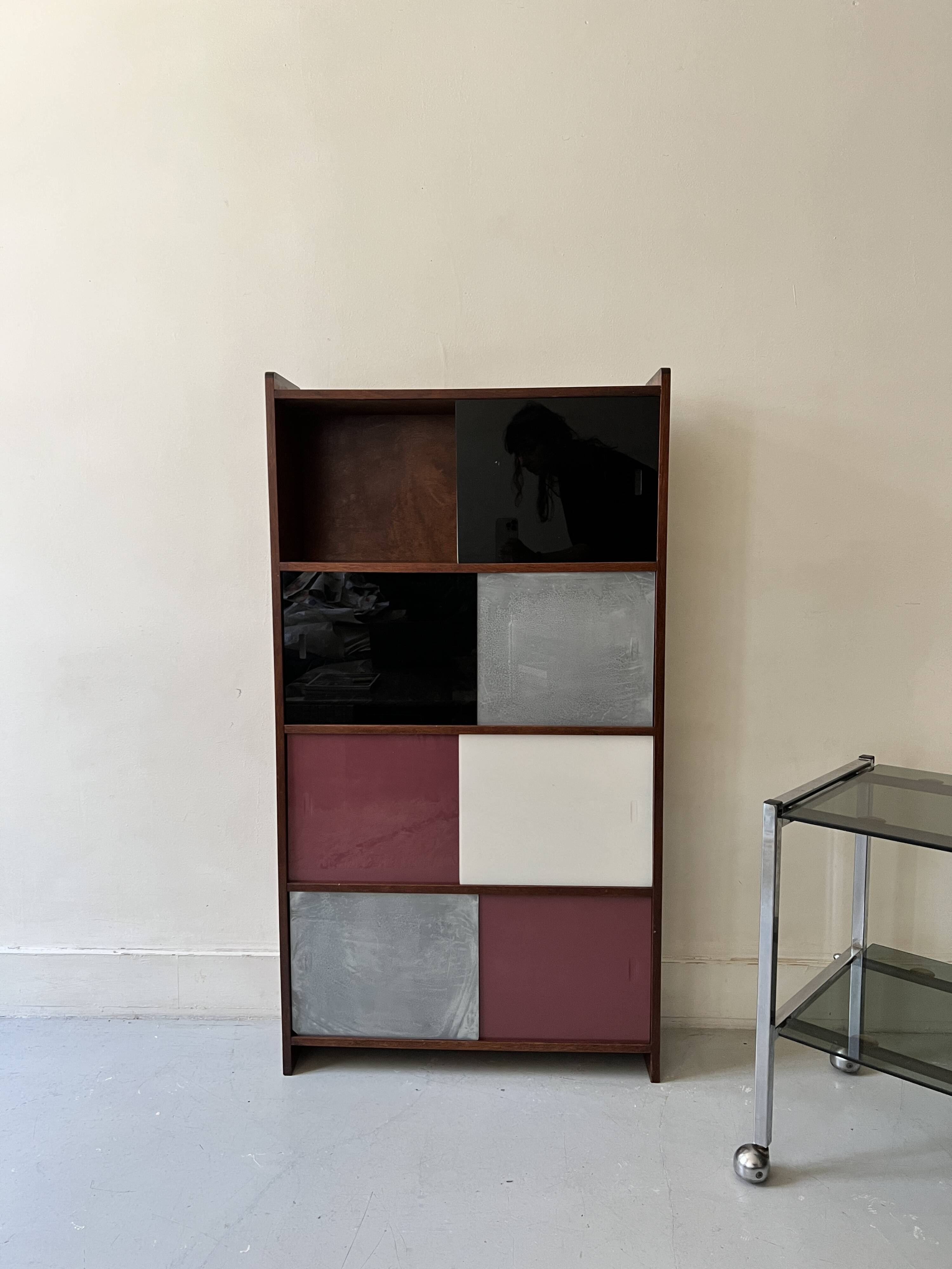 Glass-fronted bookcase by D.Rozaffy, Meuble Oscar edition, 1960s