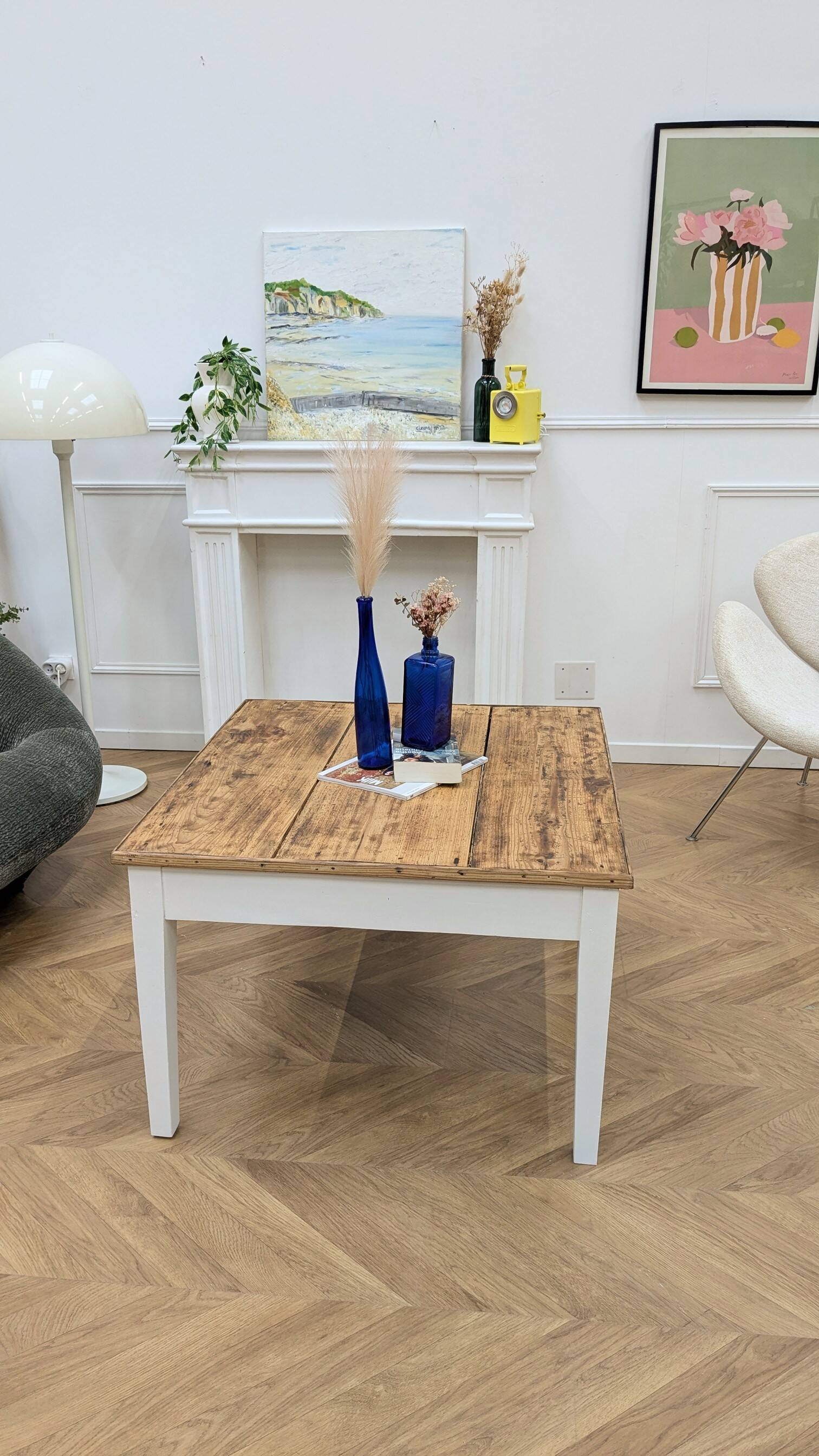 Ancienne table basse de campagne