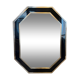 Chrome and blue lacquer mirror, 1970s