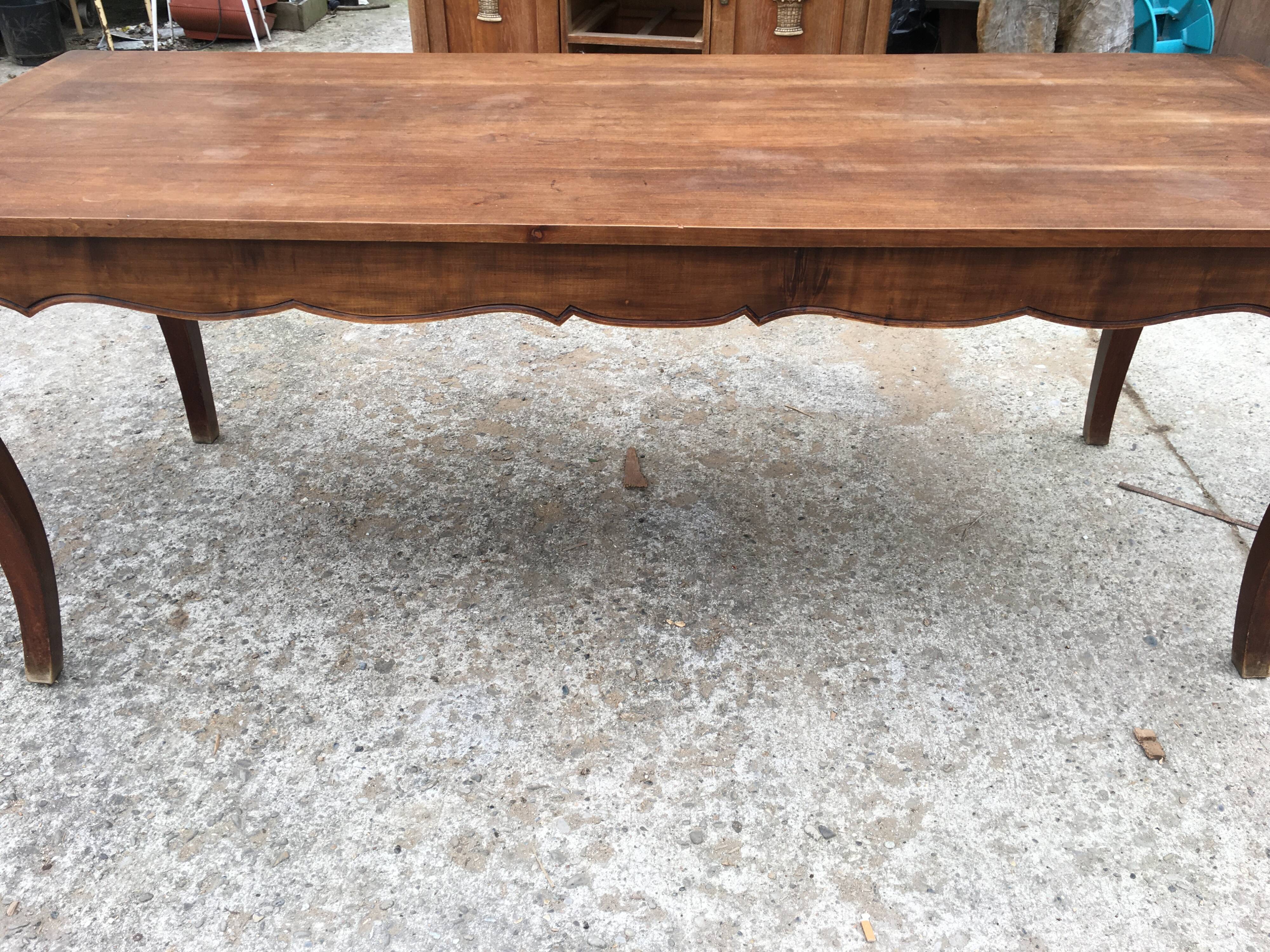 Large Louis XV style table Shapely feet