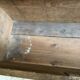 Rustic carved wooden chest trunk