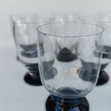 10 Art Deco glass goblets by Daum.