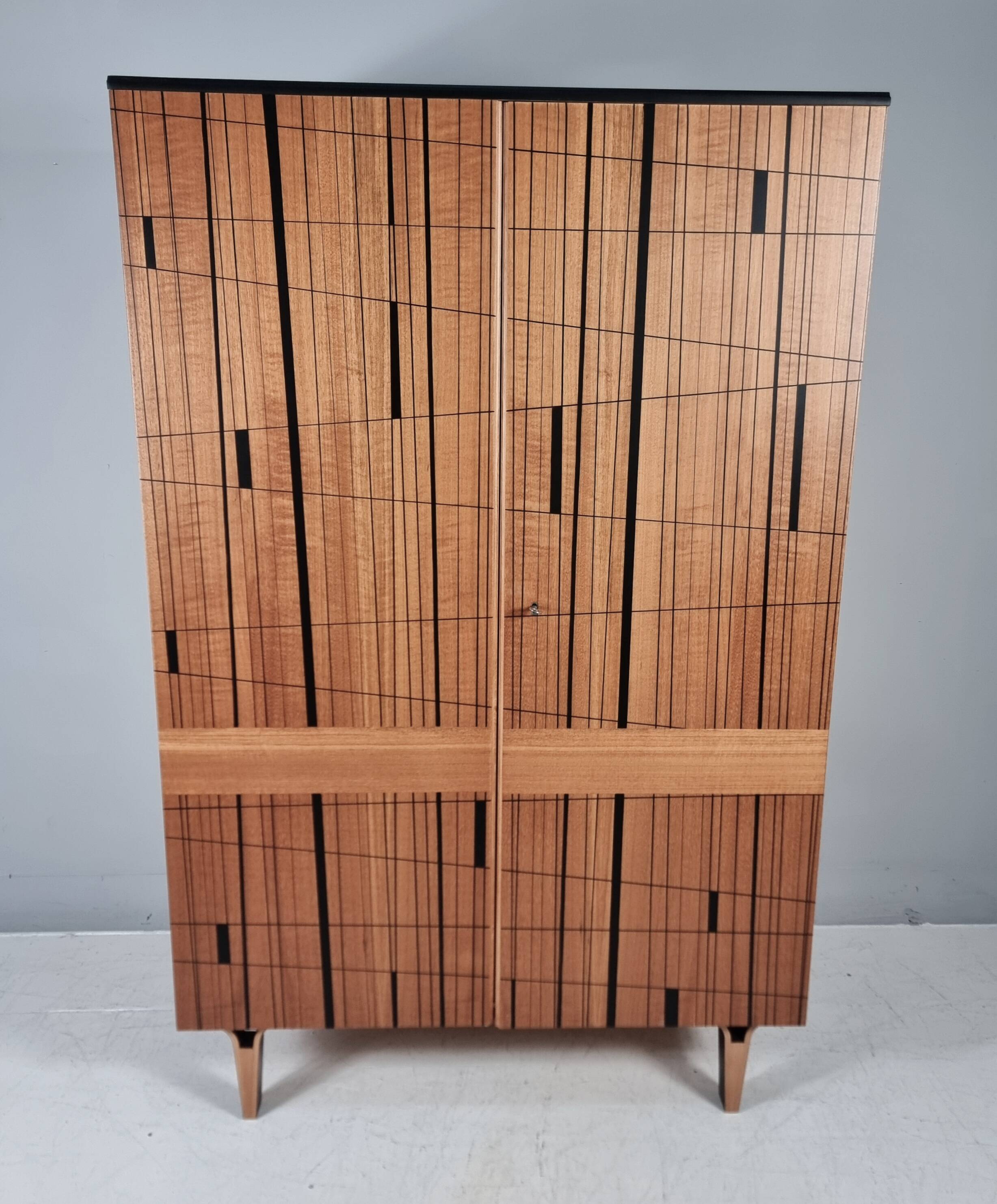 Vintage Wardrobe in Beech, 1970s