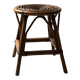 Vintage spiral rattan stool, France 1950
