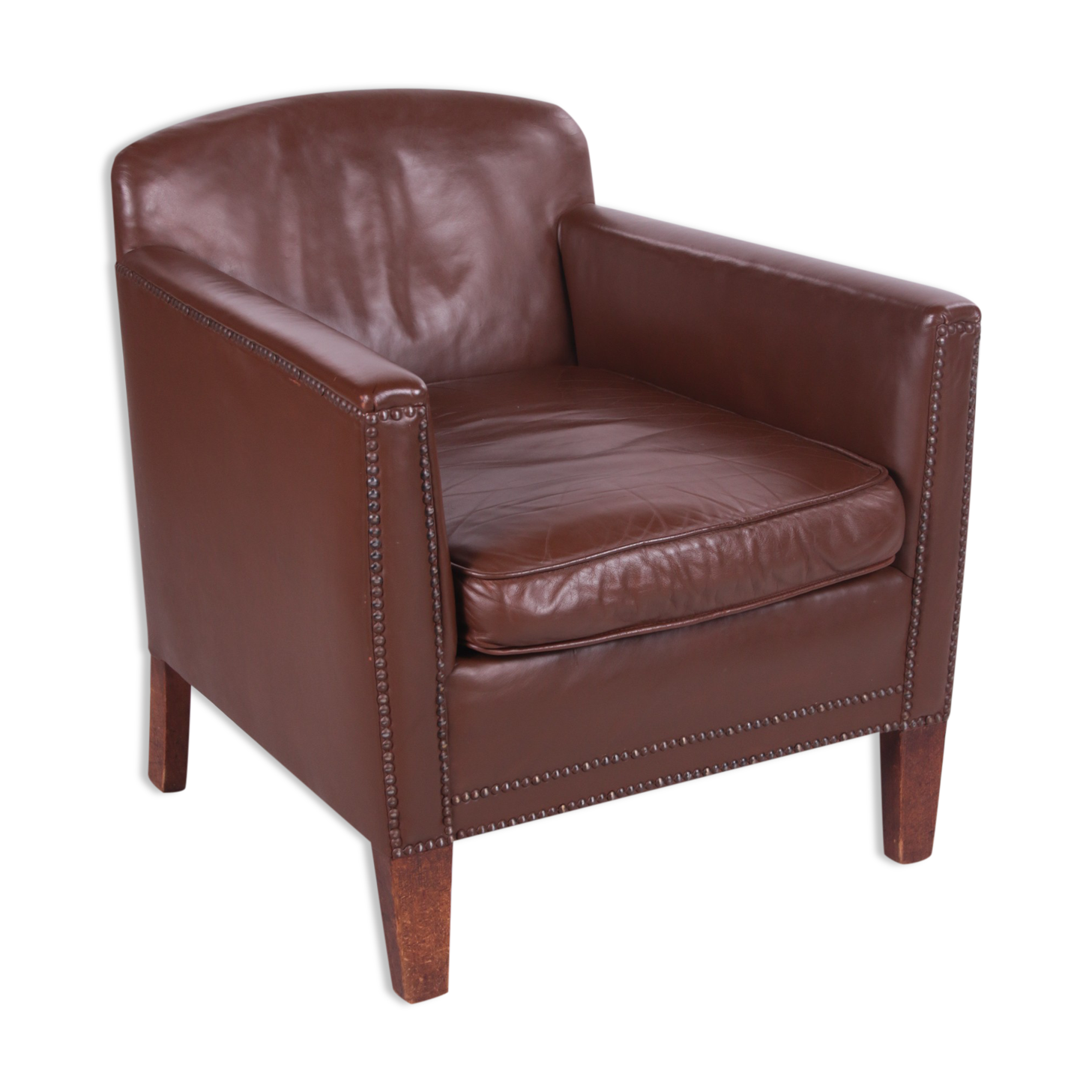 Vintage sheepskin armchair