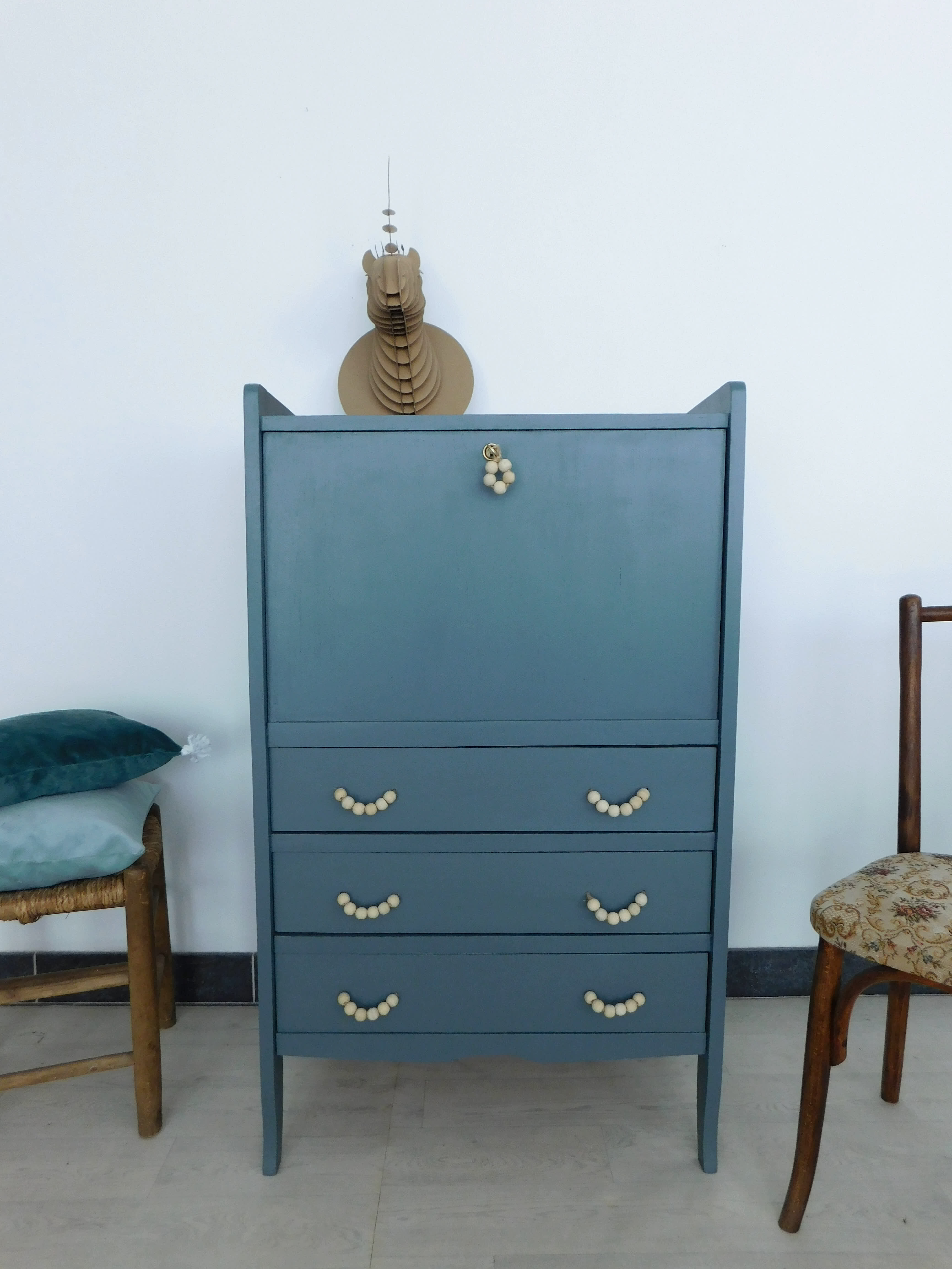 Writing desk vintage eucalyptus