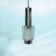 Vintage chrome and glass suspension, space age cascade lamp.