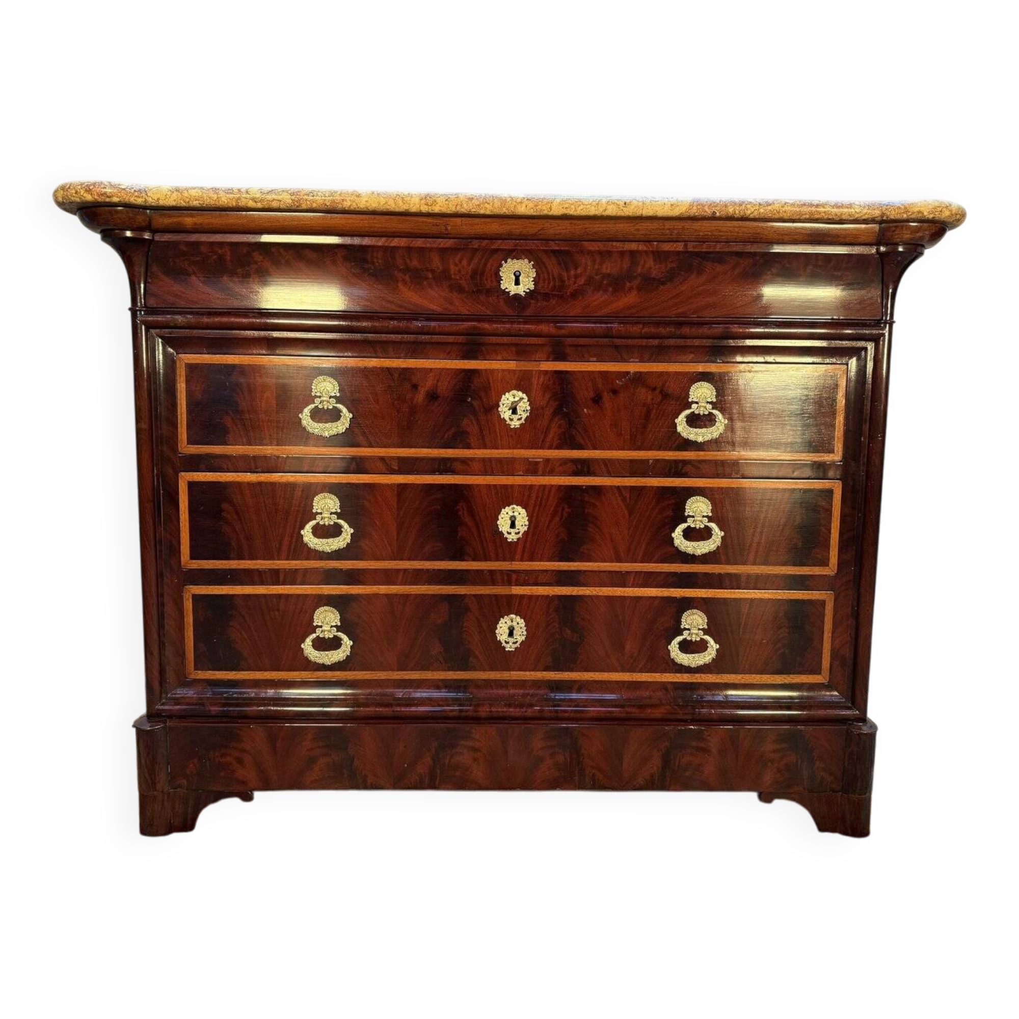 Louis Philippe period mahogany chest of drawers