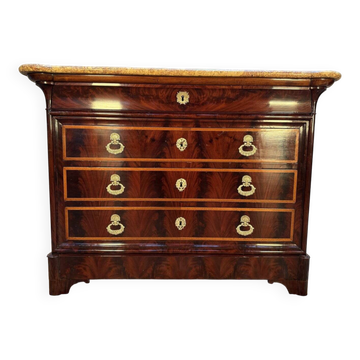 Louis Philippe period mahogany chest of drawers