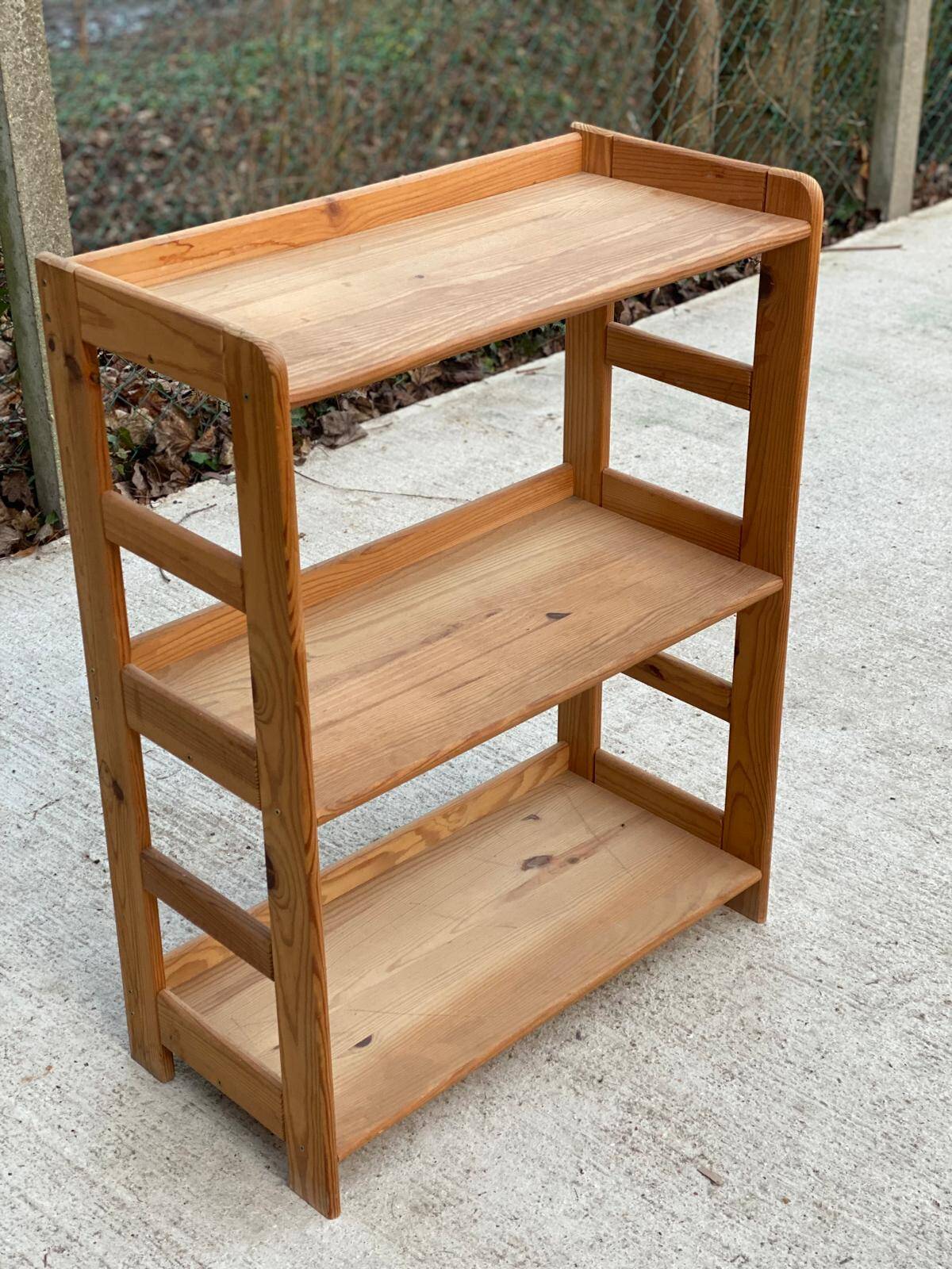 3-Tier Solid Wood Shelf