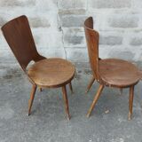 Set of 2 Baumann wooden chairs