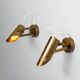 Pair of Adjustable Mid-Century Italian Brass Wall Sconces, 1970s