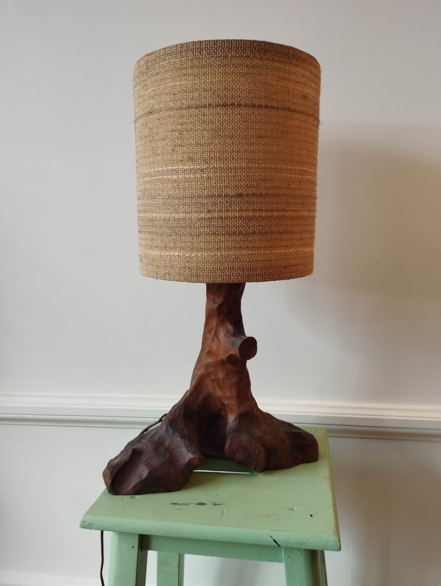Wooden foot lamp