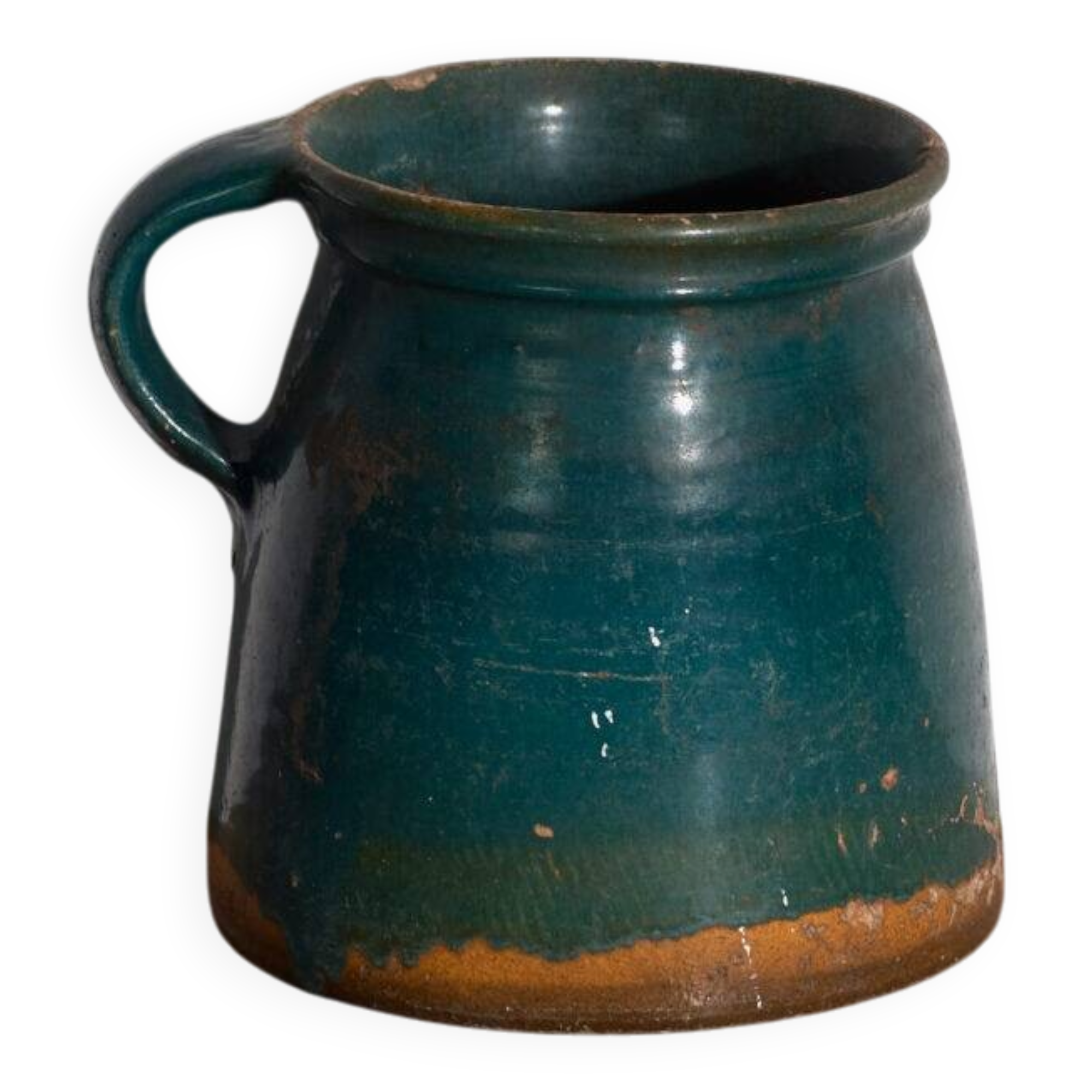 Pot ancien en céramique populaire vernissée – Europe centrale, vers 1930