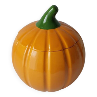 Soupière pot boîte céramique potiron citrouille Santos Portugal