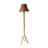 Rattan & bamboo vintage 1960 lamp