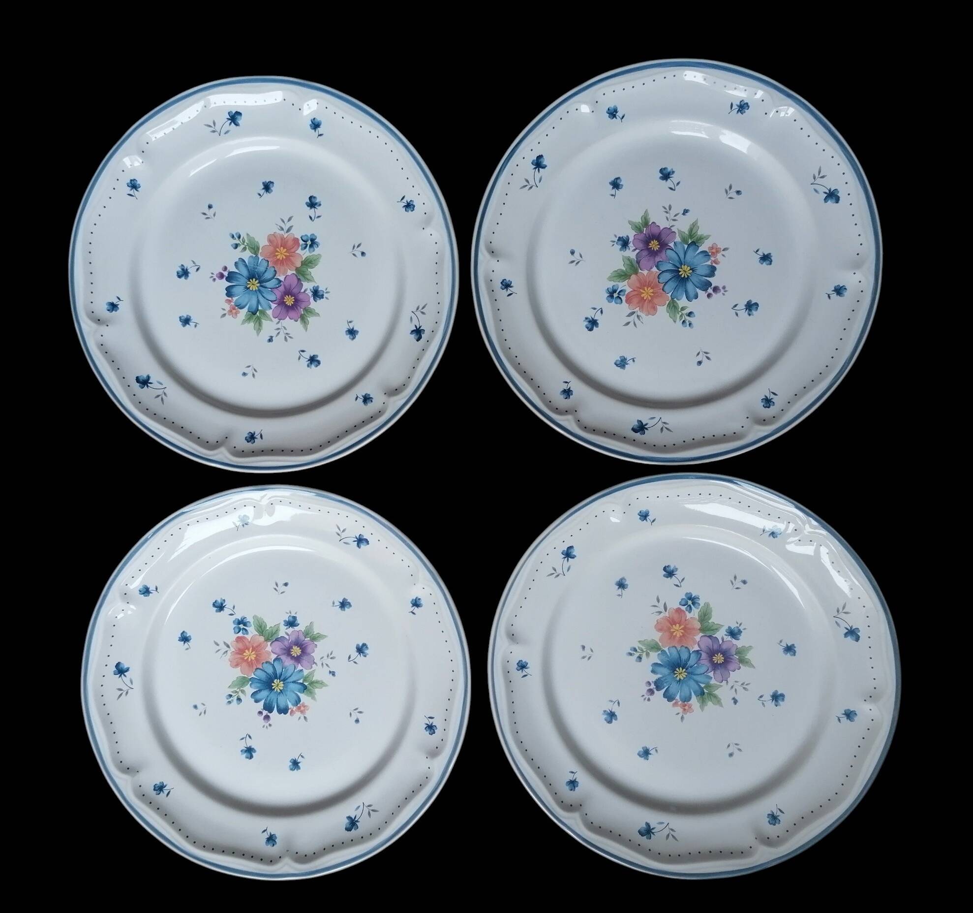 4 plates collection Provençal bouquet