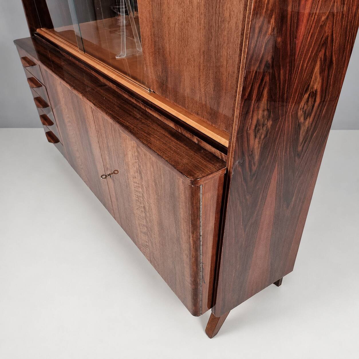 Vintage brown Tatra sideboard, 1970