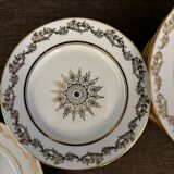 Magnifique service en porcelaine blanche et doree