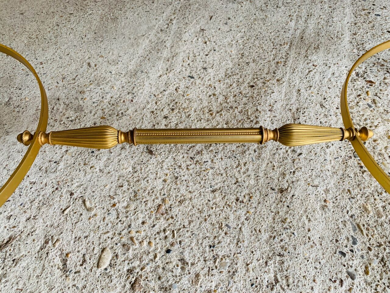 Marble and brass coffee table, circa 60's