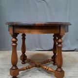 Round wooden coffee table