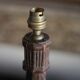 Wooden lamp, vintage turned wood lamp base, table lamp