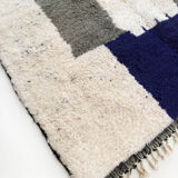 Moroccan Berber carpet Beni Ouarain ecru with colorful patterns 264x164cm