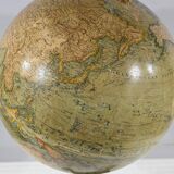 Terrestrial Globe in Lithographed Paper and Cast Iron, J.Lebègue & Cie – Late 19th Century