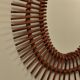 Large oval bamboo rattan sun mirror