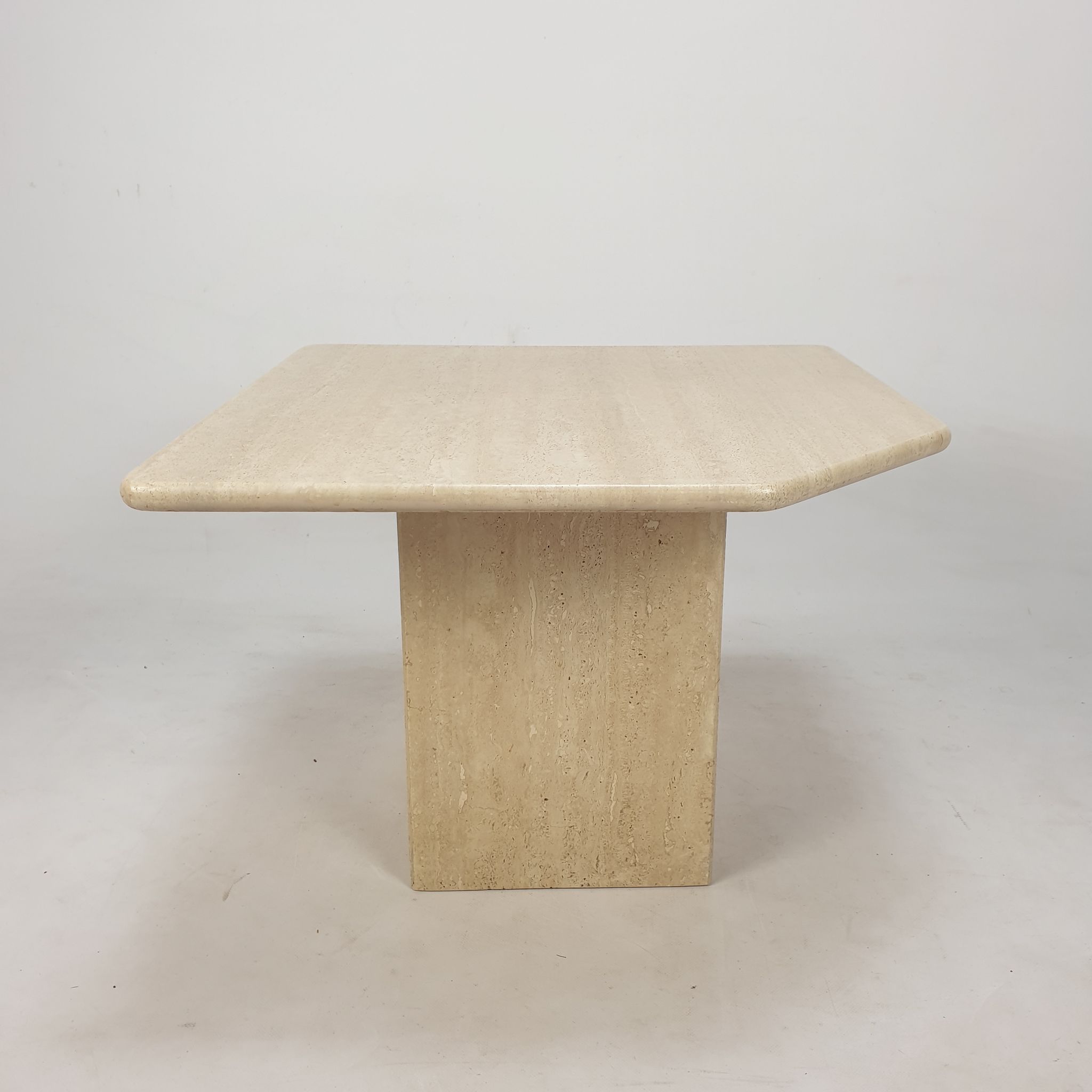 Italian Travertine Coffee Table, 1980s