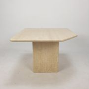 Italian Travertine Coffee Table, 1980s