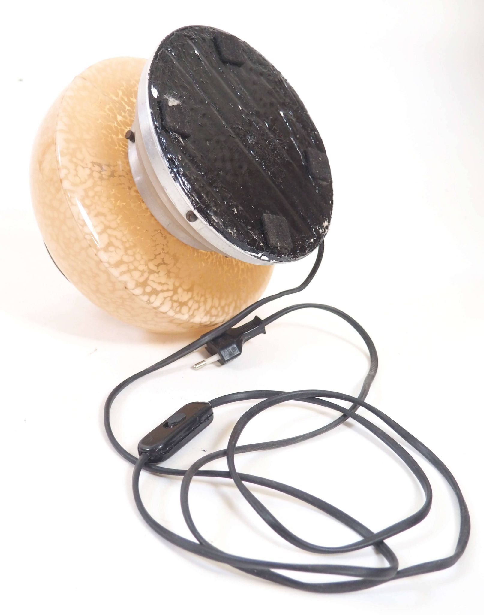 Lampe verrerie de clichy et tresse