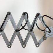 Industrial Grey Scissor Wall Lamp, 1960s